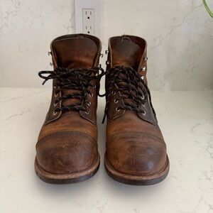 Red Wing Iron Ranger Dark Brown Leather Boots 10.5